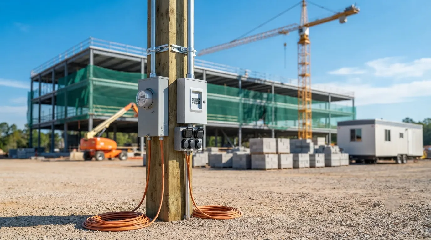 Temporary Power Pole in Carmichael, CA